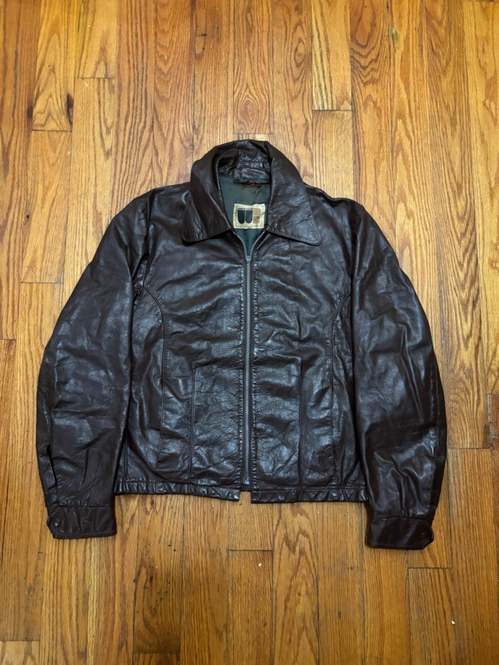 Vintage 1960s/1970s William Barry Genuine Leather jacket – Size 44